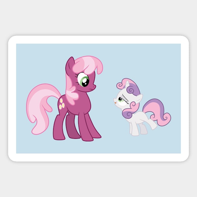 Cheerilee and Sweetie Belle Magnet by CloudyGlow